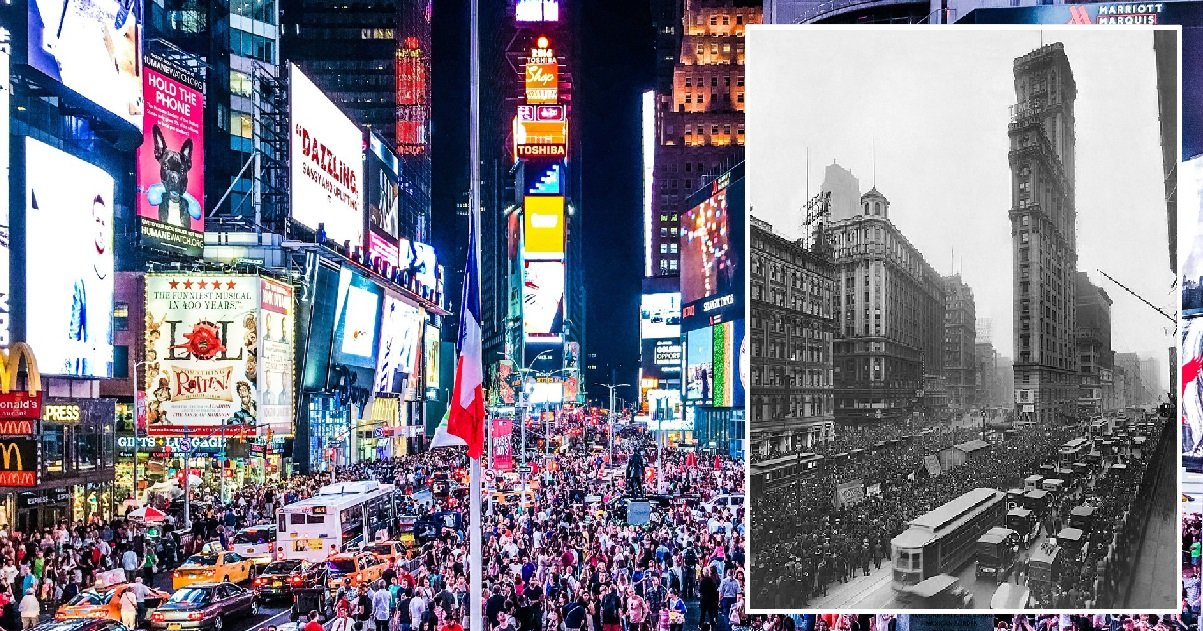 time square2 1.jpg?resize=412,275 - Découvrez à quoi ressemblaient les principaux sites touristiques du monde il y a 100 ans