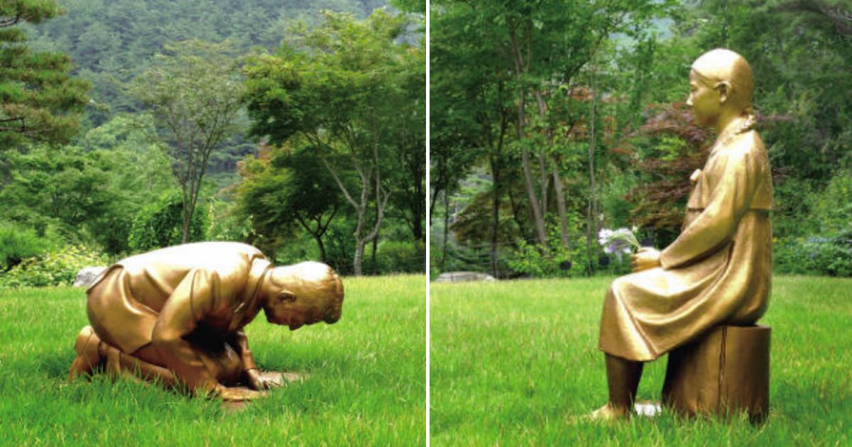 untitled 94.jpg?resize=1200,630 - 소녀상 앞에서 무릎 꿇고 조아리는 '아베' 동상이 공개돼자 네티즌들의 '비난'이 쏟아지고 있다