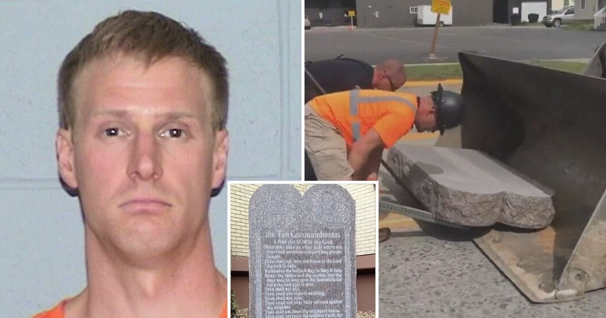 untitled design 3.jpg?resize=412,232 - Man Arrested After Destroying The Ten Commandments Monument With His Truck