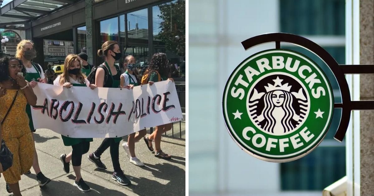 untitled design 7 1.jpg?resize=412,275 - Protesters Surrounded Starbucks And Demanded The Company Stops Funding The Police