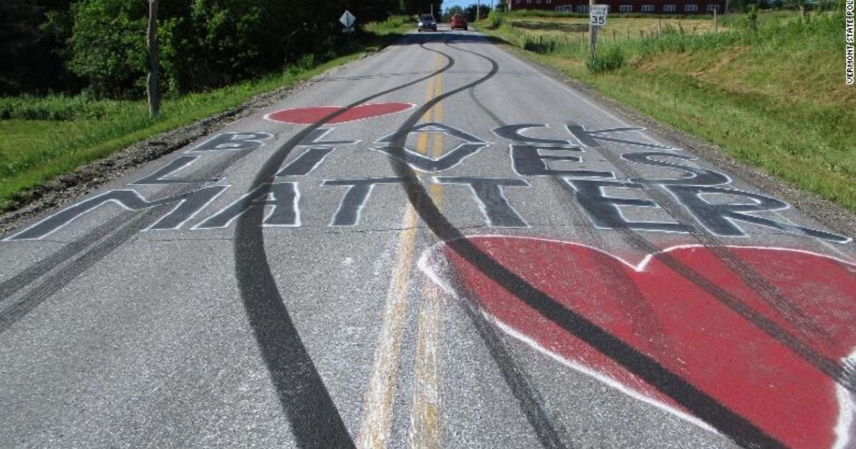 vermont state police.jpg?resize=412,232 - State Police Say That Black Lives Matter Roadway Murals Was Defaced in Vermont