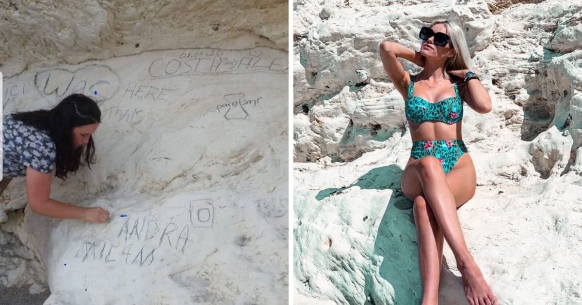 1 110.jpg?resize=1200,630 - Influencer Apologises For Writing Her Instagram Handle Into Rocks At World Heritage Site