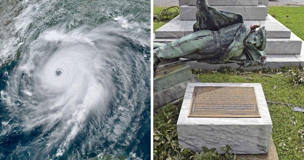 1 244.jpg?resize=412,232 - Hurricane Laura Knocked a Confederate Monument Off Its Base Weeks After Officials Voted To Keep It In Place