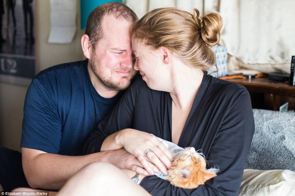 Congratulations! A couple of proud cat owners staged an incredibly realistic birth photo shoot with their kitten to celebrate the tiny feline