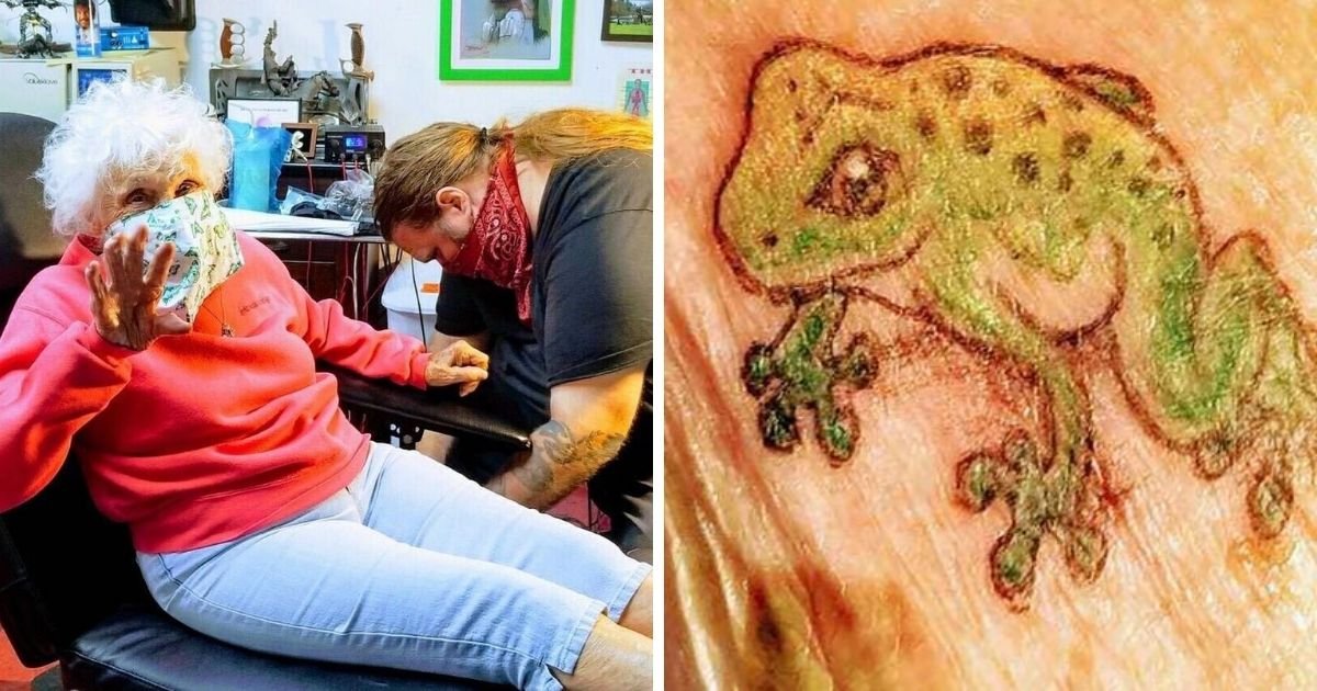 6 41.jpg?resize=1200,630 - 103-Year-Old Grandma Got Her First Tattoo To Cross It Off Her Bucket List
