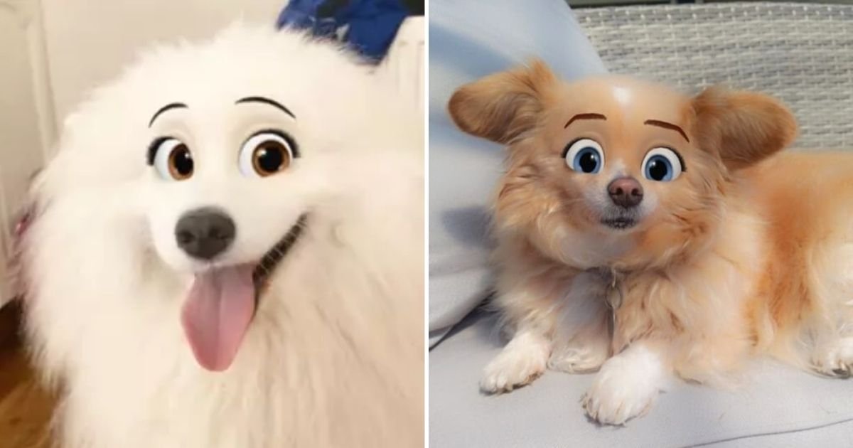 doggos.jpg?resize=1200,630 - Dog Owners Use New Snapchat Filter To Make Their Pooches Look Like A Disney Character