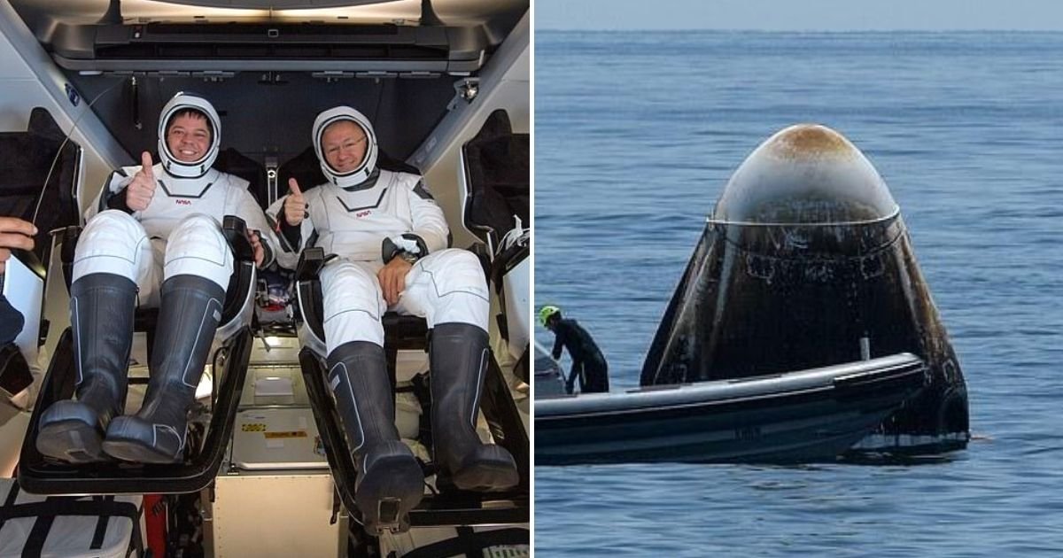 nasa6.jpg?resize=1200,630 - Two NASA Astronauts Successfully Return To Earth On SpaceX’s Dragon Capsule