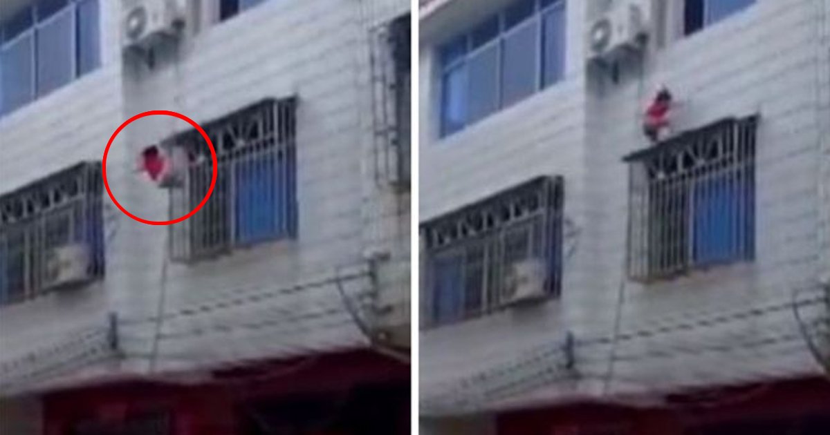 1 146.jpg?resize=412,232 - Niña De 4 Años Cae Por La Ventana Y Es atrapada En El Aire Por Sus Vecinos Con Una Manta