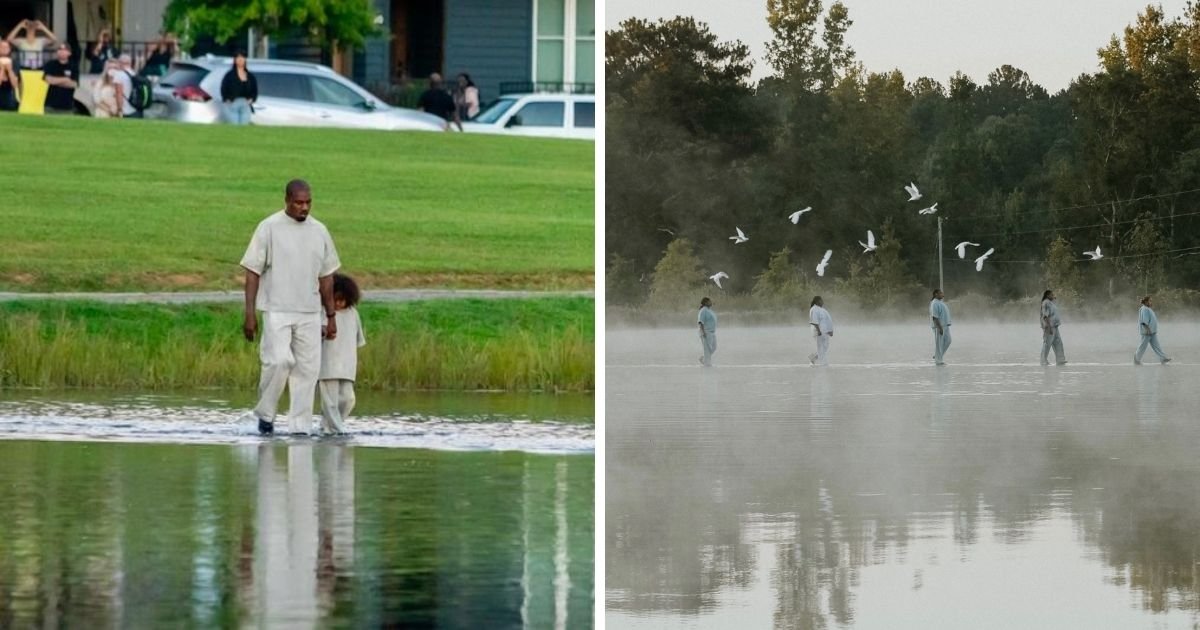 1 67.jpg?resize=412,232 - Kanye West Shocks Fans As He ‘Walks On Water’ During Sunday Service
