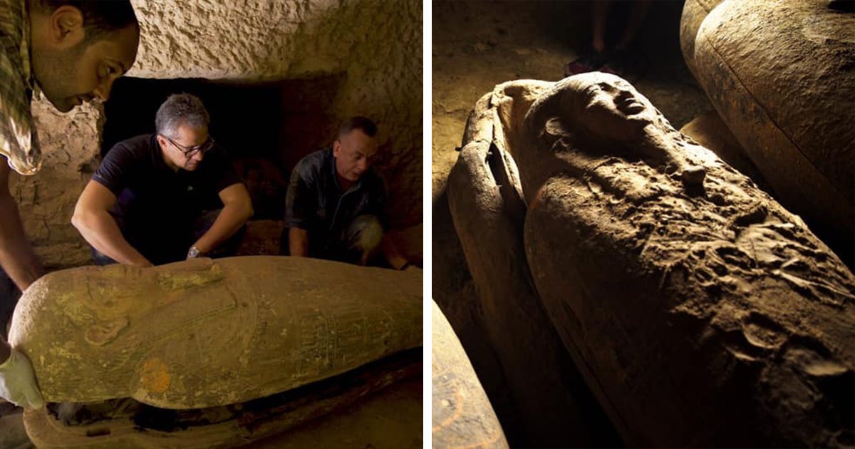 13 new coffins necropolis saqqara fb.png?resize=1200,630 - 13 mystérieux sarcophages découverts dans un puits égyptien