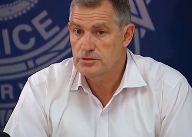 Townsville Child Protection arrested a 39-year-old father on Thursday, he has been charged with  104 child sex offences (pictured: Detective Senior Sergeant David Miles)