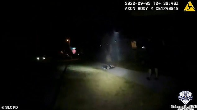 But bodycam footage shows the officers chasing him down an alley after they arrive at his home, then yelling at him to get on the ground