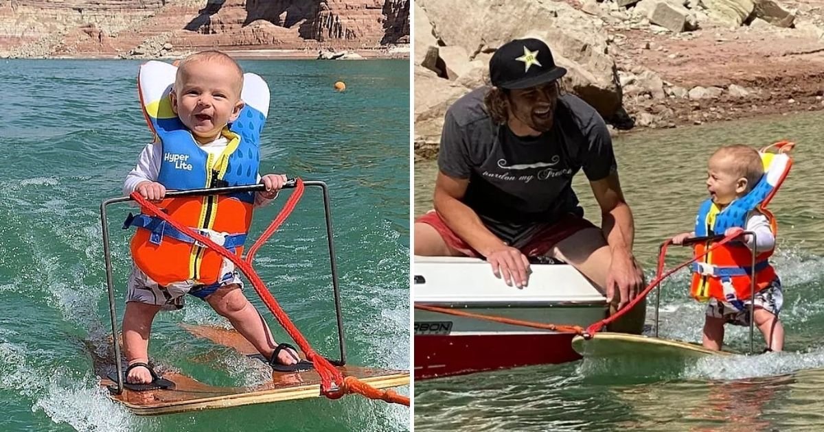 baby6 2.jpg?resize=1200,630 - Video Of Water Skiing Baby Sparks Mixed Reactions On Social Media