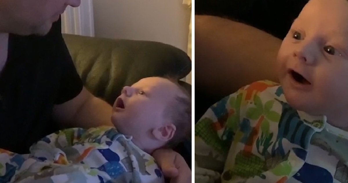 bebe.jpg?resize=1200,630 - Vidéo: âgé de seulement 8 semaines, un bébé commence déjà à parler