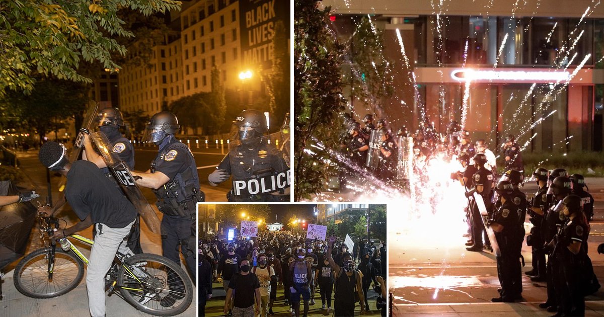 clash.jpg?resize=412,232 - Police Clash With BLM Protestors Outside White House For A Second Night