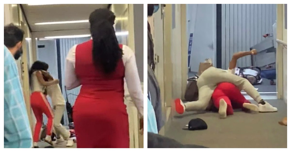 collage 3.jpg?resize=412,275 - Two Women Engage In Physical Brawl On A Jet Bridge At LaGuardia Airport
