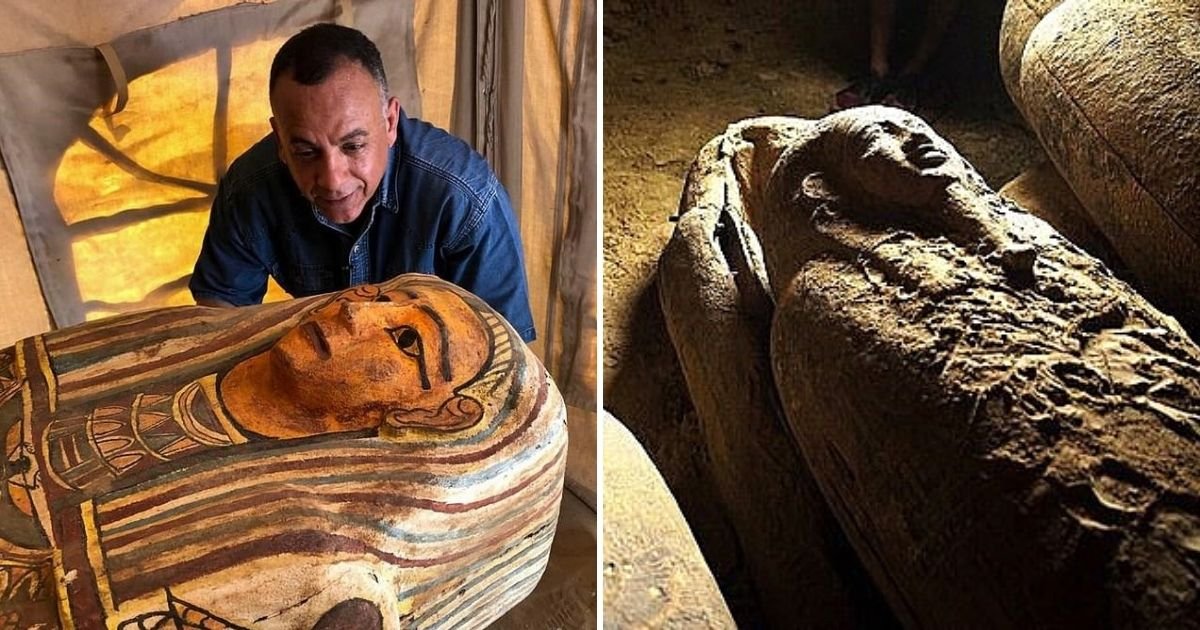 egypt6.jpg?resize=1200,630 - 27 Ancient Wooden Coffins Buried For 2,500 Years Have Been Uncovered In Egypt