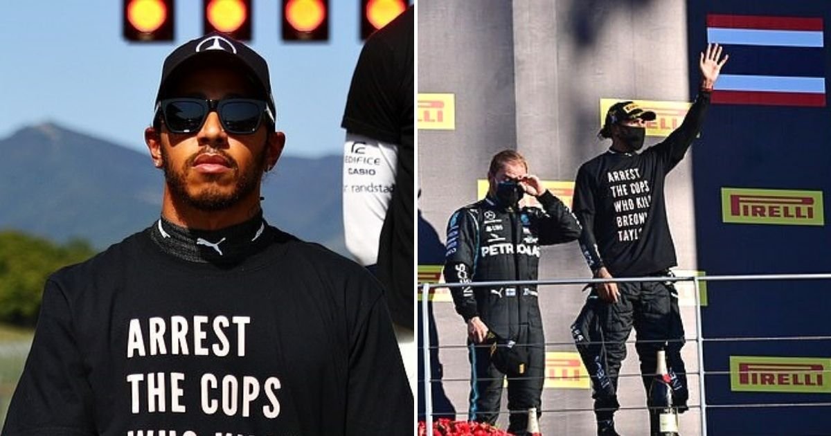 hamilton5.jpg?resize=412,275 - Lewis Hamilton Faces Investigation For Sporting T-Shirt Demanding The Arrest Of Cops Involved In A High-Profile Police Shooting