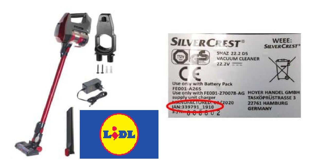 lidl 2.jpg?resize=1200,630 - LIDL: l'aspirateur sans fil Silvercrest est rappelé car il peut s'enflammer