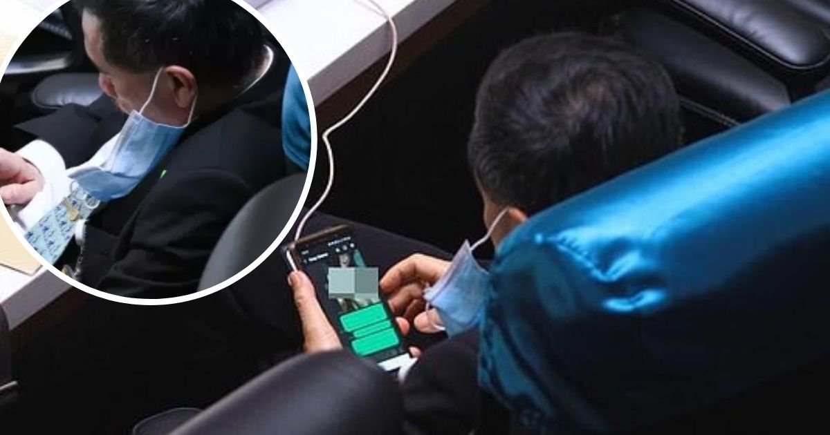 mp4.jpg?resize=1200,630 - MP Caught Looking At X-Rated Photos On His Phone During Budget Reading