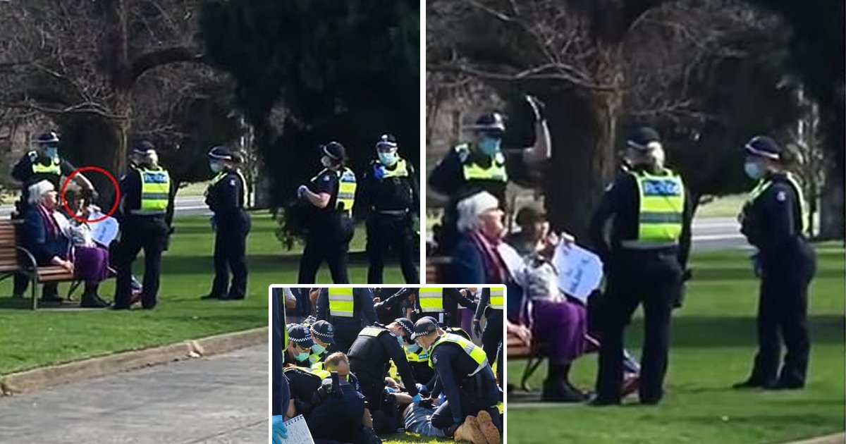 police 5.jpg?resize=412,275 - Police Officer Violently Snatches Phone Off An Elderly Woman In Melbourne 