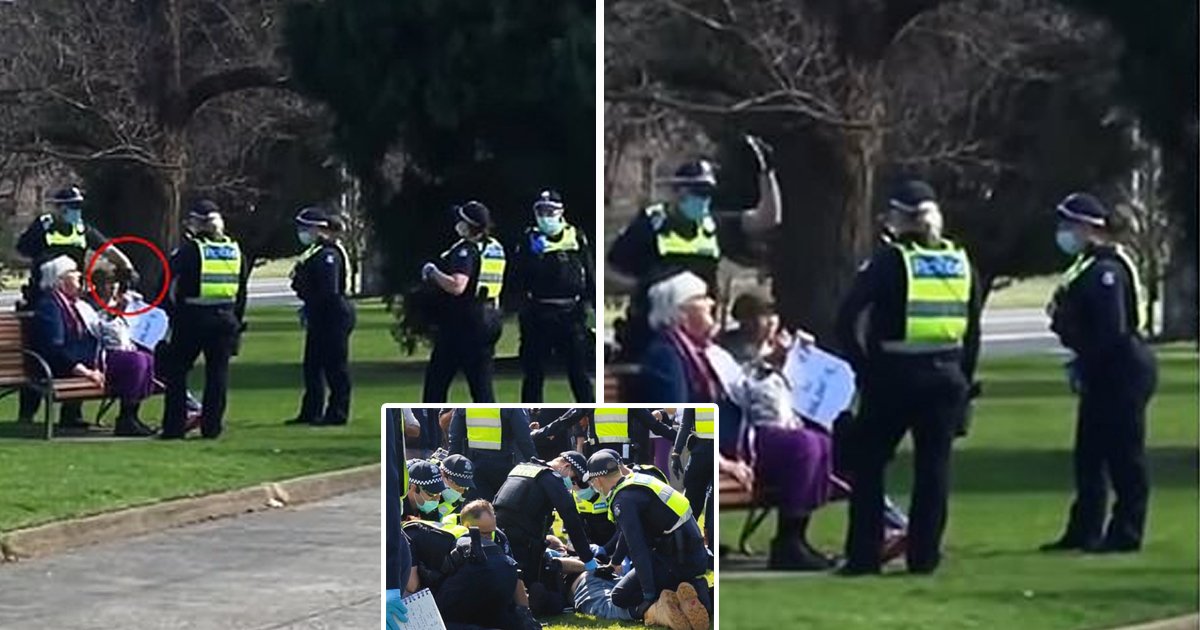 police 5.jpg?resize=412,232 - Police Officer Violently Snatches Phone Off An Elderly Woman In Melbourne 