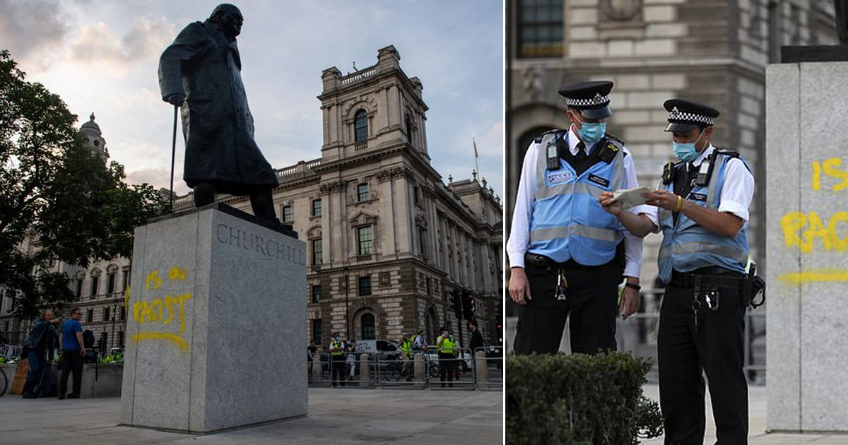 rfhngv h.jpg?resize=1200,630 - Teenager Is Charged With Defacing Winston Churchill's London Statue