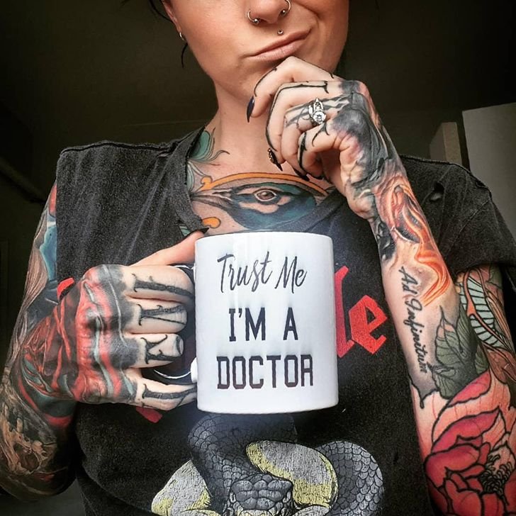doctor with tattoos
