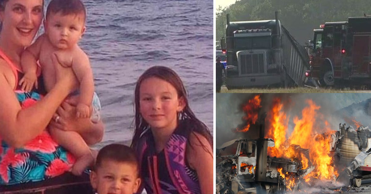 aadf.jpg?resize=412,275 - Horror Crash Kills Mother And Her 4 Children As Trailer Smashes And Splits SUV In Two