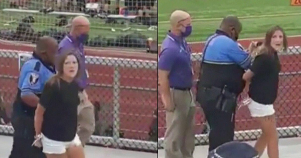 e18486e185aee1848ce185a6 16 2.jpg?resize=412,275 - Woman Tased And Arrested In Jr. School Football Game For Not Wearing Face Mask