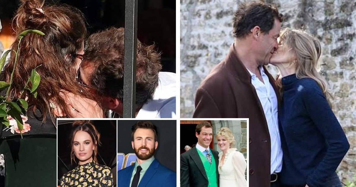 e18486e185aee1848ce185a6 2020 10 15t144542 252.jpg?resize=412,275 - Married The Affair Actor Dominic West,50 Kisses Young Actress Lily James,31 In Rome And Kisses With His Wife Catherine FitzGerald In Front Of The Home Door