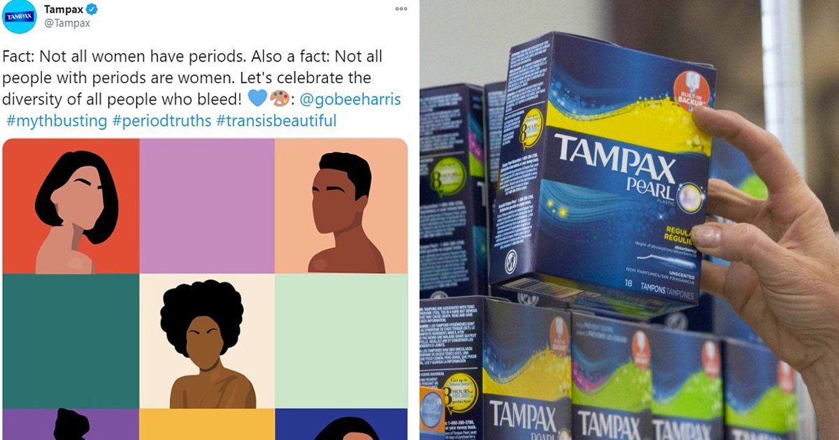 eg 2.jpg?resize=412,275 - Tampax Facing Backlash Over Celebrating The 'Diversity Of All People Who Bleed' Tweet