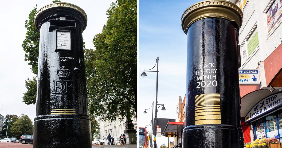 gsgdsgd.jpg?resize=412,232 - Four Iconic Red Post Boxes Painted Black As Part Of Black History Month