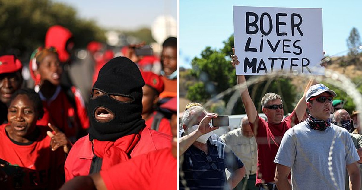 hadsfasdf.jpg?resize=412,232 - Black Protesters Brace For Bloody Fight Off With White Farmers Amid Farm Murder Case