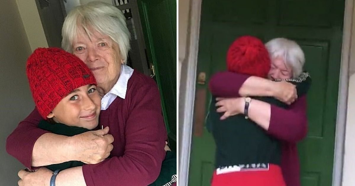 romeo6.jpg?resize=1200,630 - 11-Year-Old Boy Finally Gives Grandma A Hug After Walking 1,700 Miles To See Her