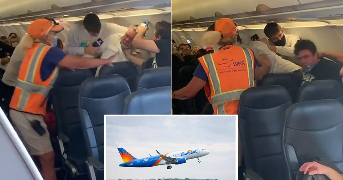 thubnail 2.jpg?resize=1200,630 - Fight Erupts On Allegiant Air Flight After Man Refuses To Wear A Face Mask