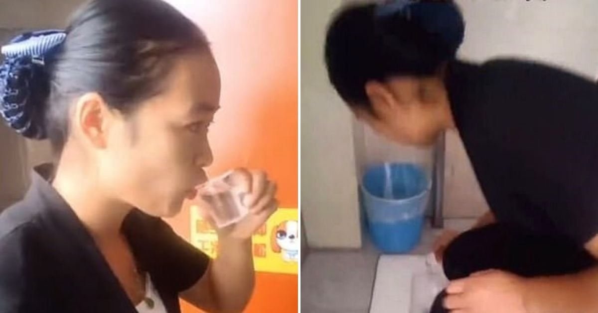 toilet6.jpg?resize=412,275 - Cleaner Drinks Water From A Toilet She Brushed To Prove How Well She Does Her Job