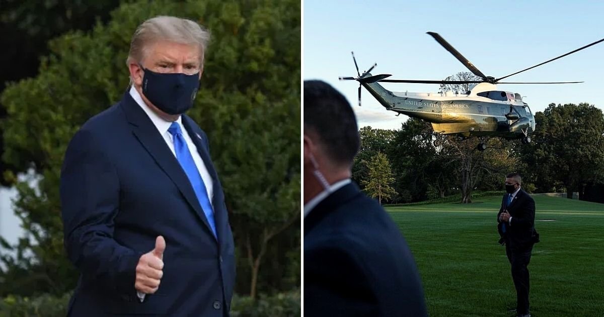 trump5.jpg?resize=412,275 - President Trump Goes To Walter Reed Military Medical Center For Covid-19 Treatment