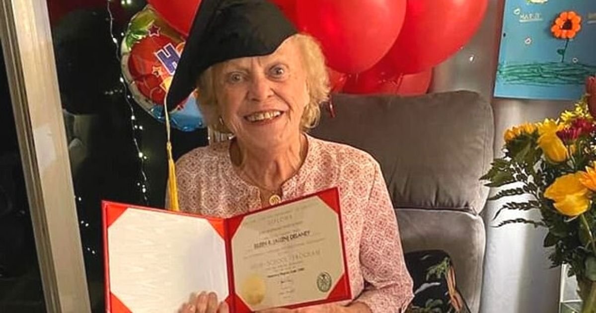 untitled design 4 14.jpg?resize=412,232 - 93-Year-Old Grandma Gets Her High School Diploma Decades After Dropping Out Of School