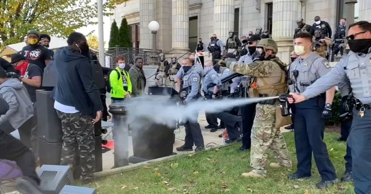 1 10.jpg?resize=412,275 - Law Enforcement Used Pepper Spray To Break Up A North Carolina March To A Polling Place
