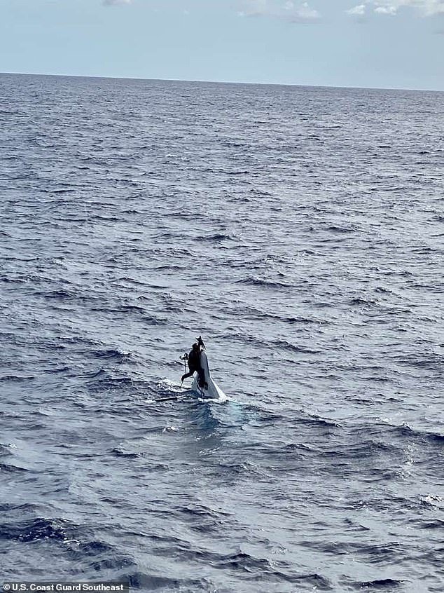 Missing man, 62, is found alive clinging to his capsized boat 86 miles off the coast of Florida
