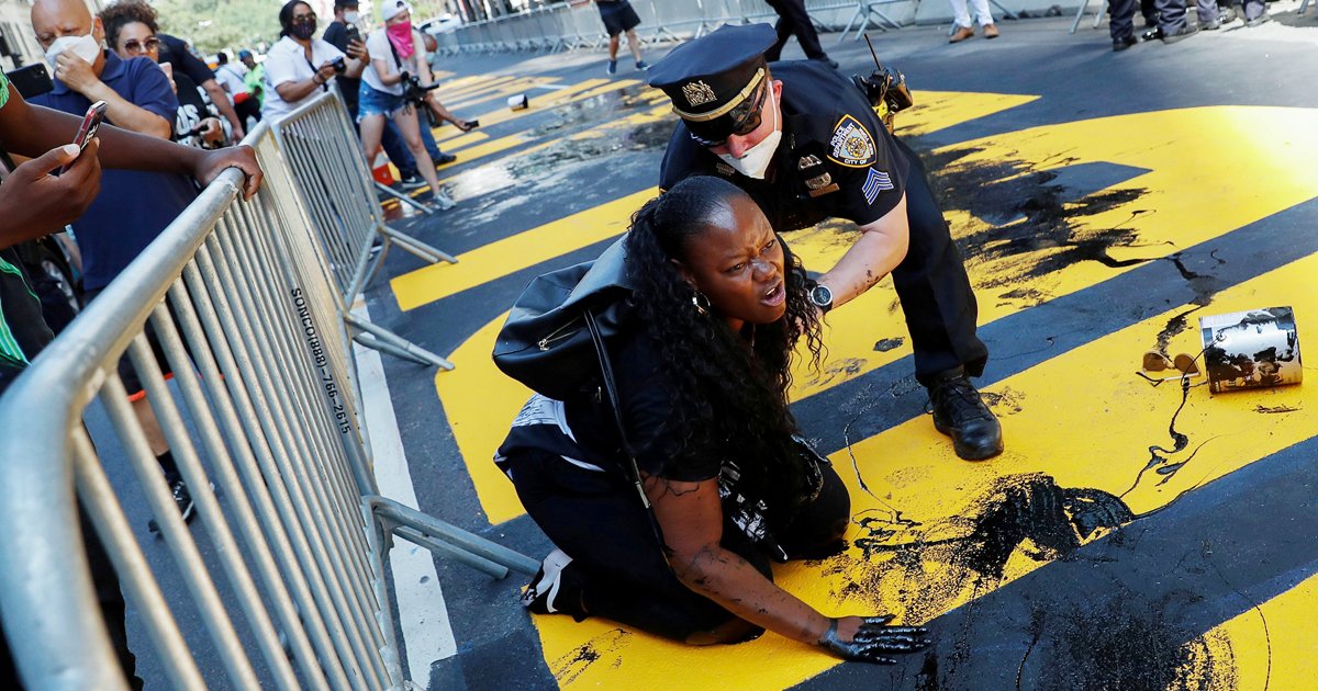 aaaaaaaaaaaaa.jpg?resize=412,275 - Vandals Attack Black Lives Matter Mural Outside Trump Tower For The 3rd Time