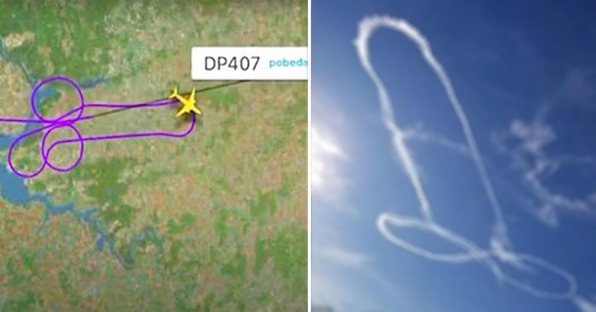 adfafd.jpg?resize=412,232 - Two Pilots Under Fire For Altering Flight Path To Draw 'Huge Pe***' In The Sky