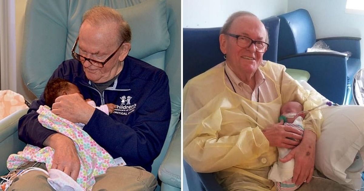 grandpa7.jpg?resize=412,232 - Grandpa Who Volunteered To Cuddle Babies At Hospital Died At Age 86