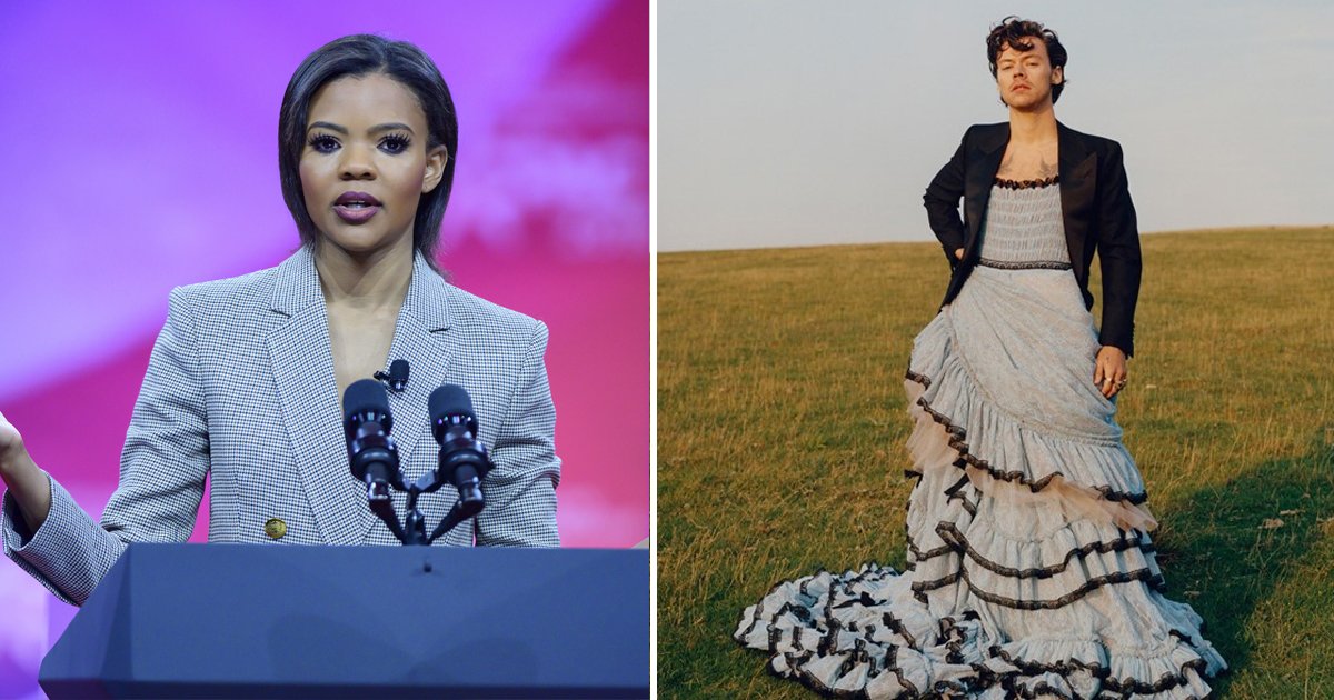 hadfahaaa.jpg?resize=412,275 - Candace Owens Attacks Harry Styles For Wearing A Gown On Historic Vogue Cover