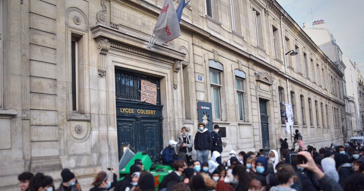 lyceens.png?resize=1200,630 - Plusieurs lycéens protestent contre le «protocole sanitaire renforcé» de Jean-Michel Blanquer