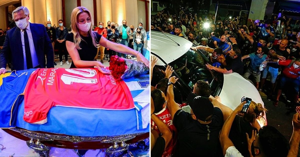 maradona5.jpg?resize=1200,630 - Funeral Worker Fired After Taking A Selfie With Maradona's Body As Mourners Paid Their Respects