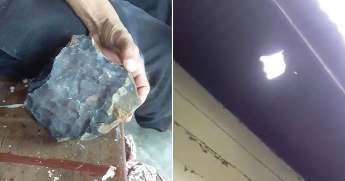 meteorite6.jpg?resize=412,232 - Man Becomes An Instant Millionaire After A Meteorite Worth $1.85M Smashed through His Roof