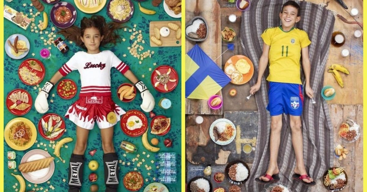 montage e1604595719673.jpg?resize=412,232 - 8 Enfants du monde photographiés avec ce qu’ils mangent en une semaine