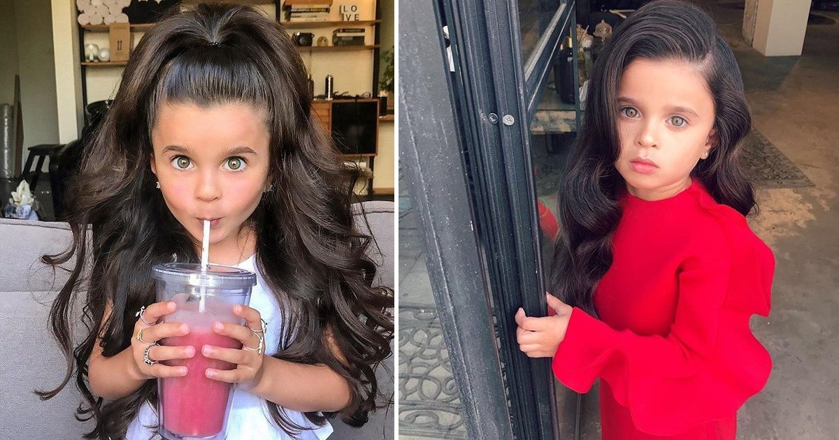 5 Year Old Mia Aflalo Stuns Social Media With Her Incredibly Voluminous Hair
